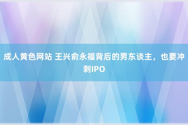 成人黄色网站 王兴俞永福背后的男东谈主，也要冲刺IPO