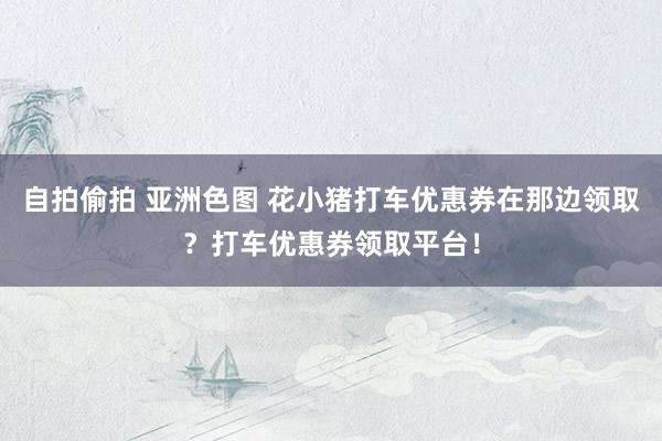 自拍偷拍 亚洲色图 花小猪打车优惠券在那边领取？打车优惠券领取平台！